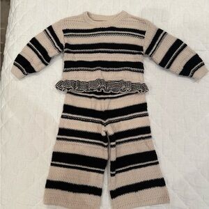 Zara Baby Girl Stripe Knit Matching Set